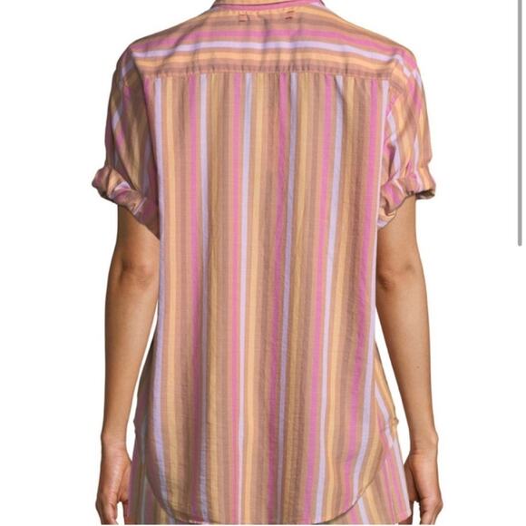 Xirena Oversized Striped Channing Button Down Shirt in Tuleries Size S - Picture 2 of 11